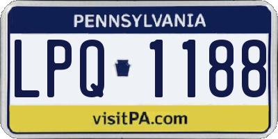 PA license plate LPQ1188