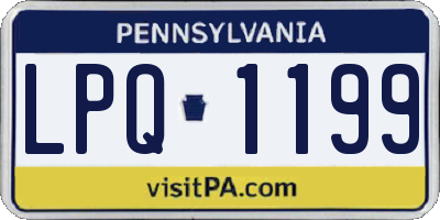 PA license plate LPQ1199