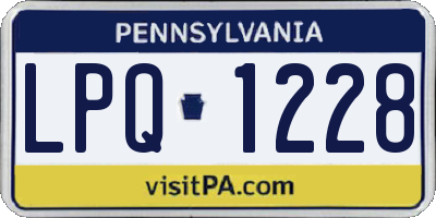 PA license plate LPQ1228