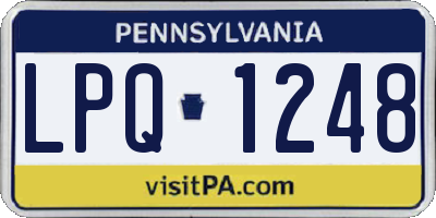 PA license plate LPQ1248