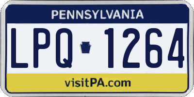 PA license plate LPQ1264