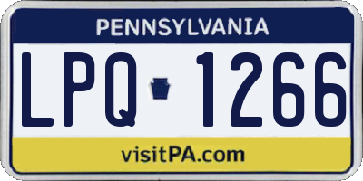 PA license plate LPQ1266
