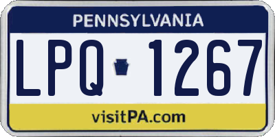 PA license plate LPQ1267