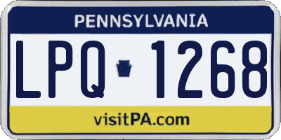 PA license plate LPQ1268