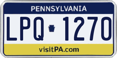 PA license plate LPQ1270