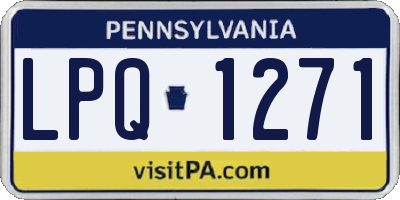 PA license plate LPQ1271