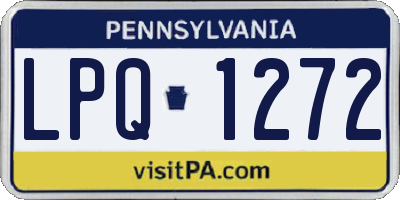 PA license plate LPQ1272