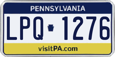 PA license plate LPQ1276