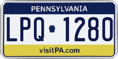 PA license plate LPQ1280