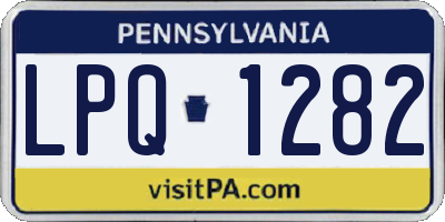PA license plate LPQ1282