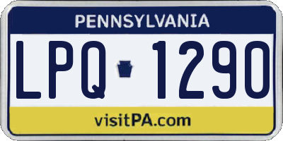 PA license plate LPQ1290