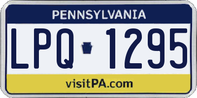 PA license plate LPQ1295