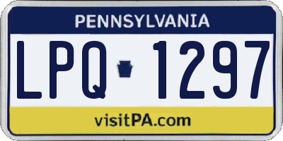 PA license plate LPQ1297