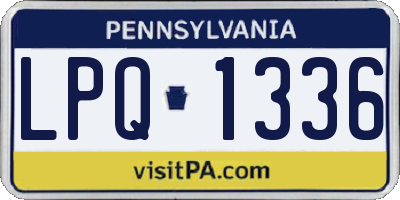 PA license plate LPQ1336