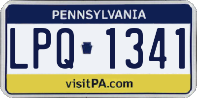 PA license plate LPQ1341