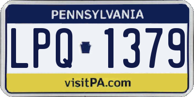 PA license plate LPQ1379