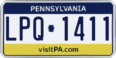 PA license plate LPQ1411
