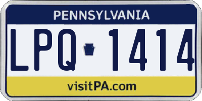 PA license plate LPQ1414