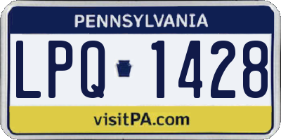 PA license plate LPQ1428