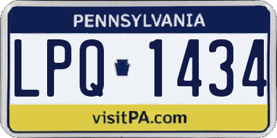 PA license plate LPQ1434