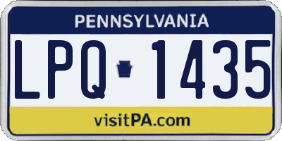 PA license plate LPQ1435