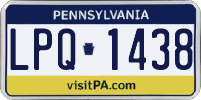 PA license plate LPQ1438