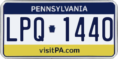 PA license plate LPQ1440