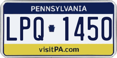 PA license plate LPQ1450