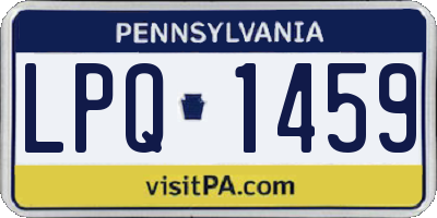 PA license plate LPQ1459