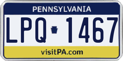 PA license plate LPQ1467
