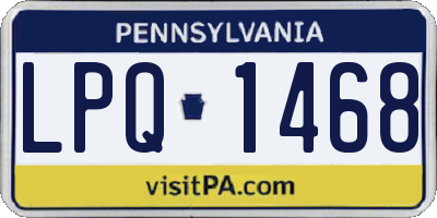 PA license plate LPQ1468