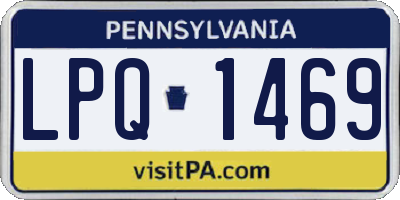 PA license plate LPQ1469