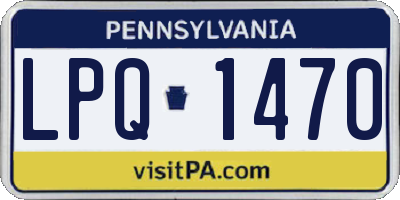 PA license plate LPQ1470