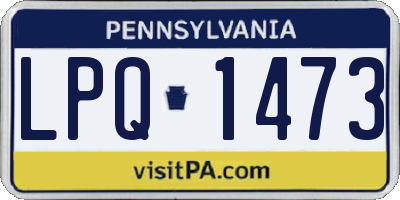 PA license plate LPQ1473