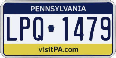PA license plate LPQ1479