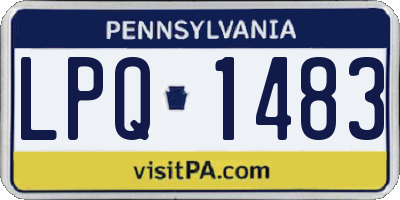 PA license plate LPQ1483