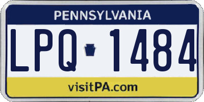 PA license plate LPQ1484