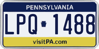 PA license plate LPQ1488