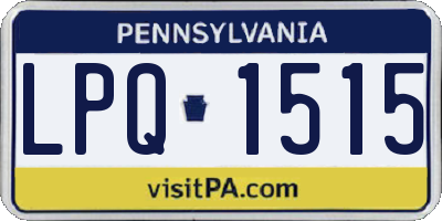 PA license plate LPQ1515