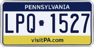 PA license plate LPQ1527