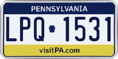 PA license plate LPQ1531