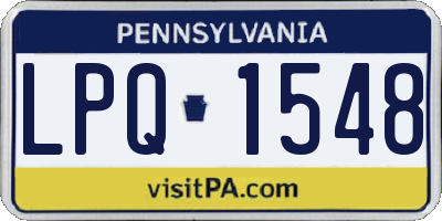PA license plate LPQ1548