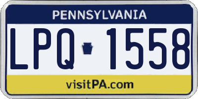 PA license plate LPQ1558
