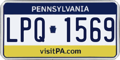PA license plate LPQ1569