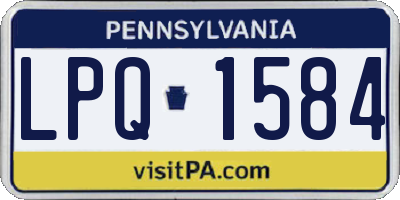 PA license plate LPQ1584