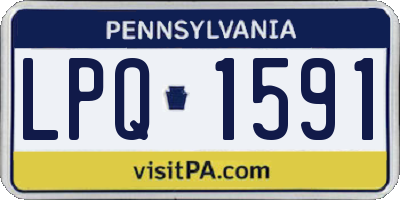 PA license plate LPQ1591
