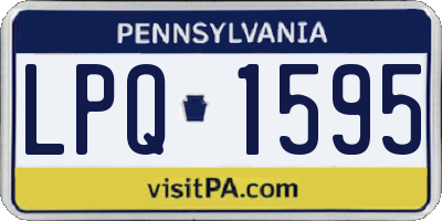 PA license plate LPQ1595