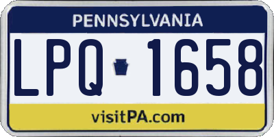 PA license plate LPQ1658