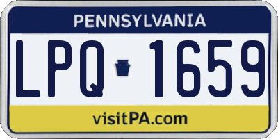 PA license plate LPQ1659