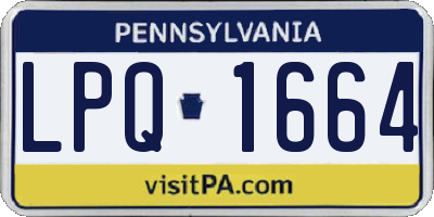 PA license plate LPQ1664